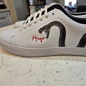 Hugo BOSS "Snake" Trainers Shoes Tennis 50459338 US MENS Size 13 White NWOB RARE